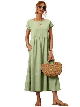SUKIENKA ELEGANCKA LETNIA DAMSKA PLAŻOWA MIDI