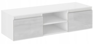 NOWOCZESNY STOLIK SZAFKA RTV 120CM BIAŁA POŁYSK