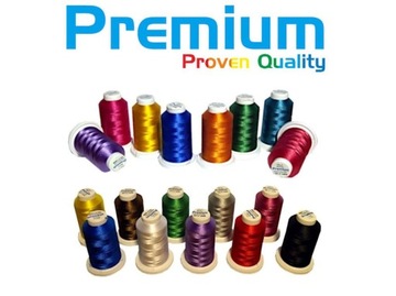 ПРЕМИУМ нитки для вышивания, вышивки. Шпуля 5000 м. Стоимость 1000 м = 6,99 зл.