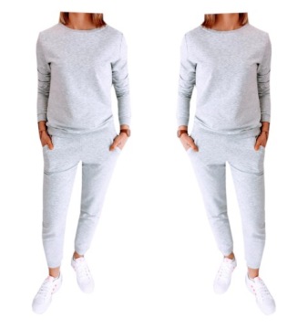 S01C SZARY KLASYCZNY LEKKI KOMPLET DRESOWY M