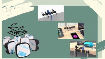 Органайзер-держатель самоклеящийся для перекрестных кабелей, 10 шт, лента 3М