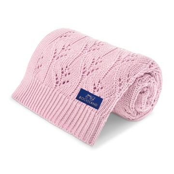 Kocyk bambusowy bawełniany dzianinowy bambus J RÓŻ