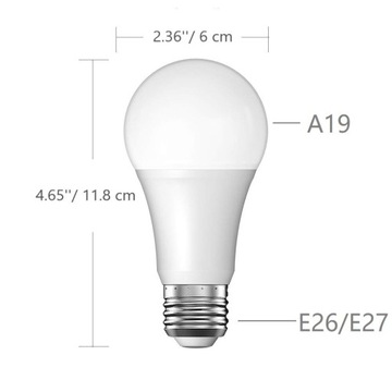 Светодиодная лампа Google Alex Area LED E27 7 Вт, 1 шт., лампа WiFi