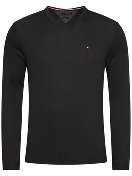 Sweter Tommmy Hilfiger Czarny z jedwabiem r. XXL