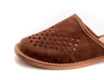 ТАПОЧКИ МУЖСКИЕ КОЖАНЫЕ ДОМАШНИЕ ТАПОЧКИ КОРИЧНЕВЫЕ MAXIMUS размер 43