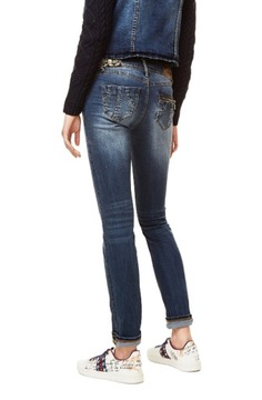 DESIGUAL * Spodnie DESIGUAL EXOTIC jeansy r 24