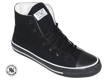 TRAMPKI WYSOKIE CZARNE TENISÓWKI MĘSKIE CONVE