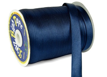 Lamówka atłasowa atłas szer. 15 mm granatowy 2 mb