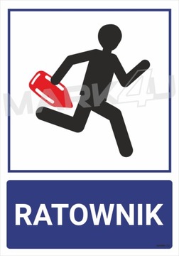 Ratownik B| Druk UV na płycie | Basen, kąpielisko