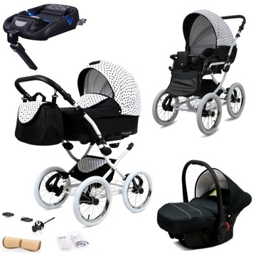 BabyLux Wózek 4w1 dziecięcy Margaret + baza Isofix