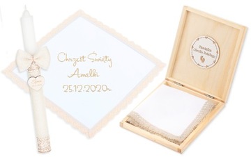 КРЕЩЕННАЯ СВЕЧА И КРЕЩЕНСКАЯ СВЕЧА 2 КОРОБКИ ВЫШИВКА Крещение Сувенир