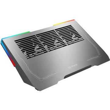 PODKŁADKA POD LAPTOPA CHŁODZĄCA WENTYLOWANA REGULOWANA 3 WIATRAKI LED RGB
