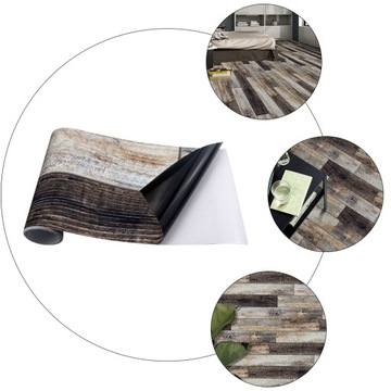 наклейка на стену из темного дерева