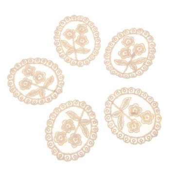 5 haftu koronkowe naszywki na ubrania