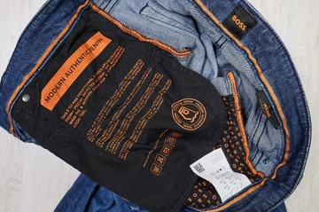 HUGO BOSS ORANGE MAINE JEANS spodnie męskie granatowe PREMIUM 31/30 pas 82