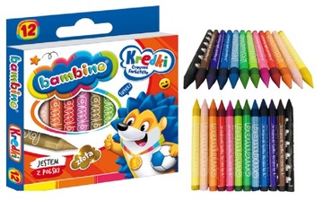 KREDKI BAMBINO W OWIJCE 12 KOLORÓW