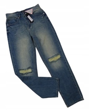 1_ BOOHOO spodnie MOM JEANS dziury NOWE 38/M