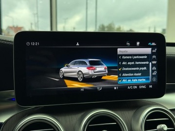 Mercedes Klasa C W205 Kombi Facelifting HYBRYDA 2.0 300 de 306KM 2021 Mercedes-Benz C 300 AMG Line Plug In / 1 właścicie, zdjęcie 34