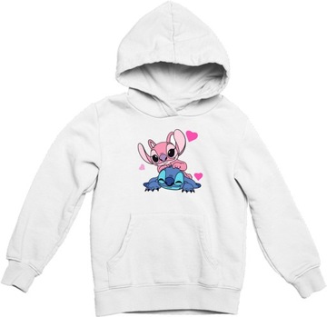 Bluza Z Kapturem Biała Lilo and Stich 1 M