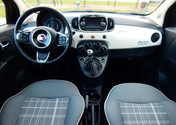 Fiat 500 II Seria 4 1.2 69KM 2016 Fiat 500 1.2 Black &amp; White polift szklany dach parktronik bezwypadkowy, zdjęcie 20