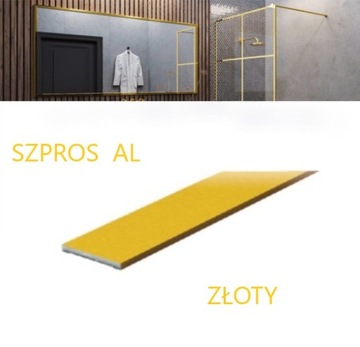 Szpros aluminiowy o obniżonej wysokości 290 cm ZŁOTY POŁYSK