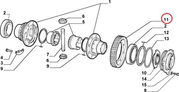 KOLO OZUBENÉ KORUNKOVÉ MECHANIZMUS DIFERENCIÁLU OE