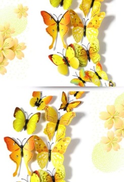 Наклейки на стену бабочки с магнитом