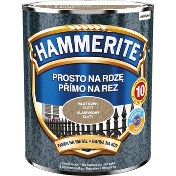 Hammerite prosto na rdzę młotkowy złoty 0,7l