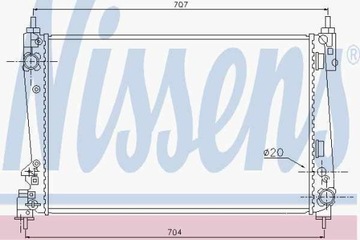 Охладитель двигателя Nissens 61916 55700617