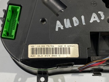 AUDI A3 8L 1.8/1.6 PŘÍSTROJOVÁ DESKA BUDÍKY TACHOMETR OE 8L0919860C