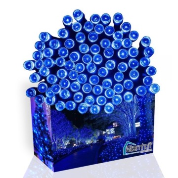 LAMPKI CHOINKOWE LED LAMPKI ŚWIĄTECZNE ZEWNĘTRZNE NA DOM 200 LED NIEBIESKI