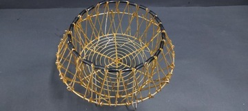 Stary metalowy koszyk lata 50 te design