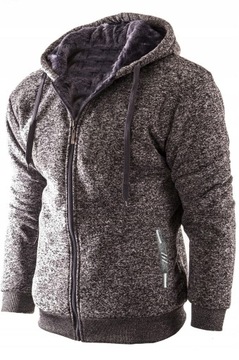 XXL - МУЖСКАЯ УТЕПЛЕННАЯ ТОЛСТОВКА С МЕХОМ 2537 MATT