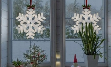 ПОДВЕСНОЙ СВЕТОДИОДНЫЙ ОРНАМЕНТ СНЕЖИНКА СИНИЙ XXL