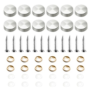 12pcs Glass Furniture Rustproof Fixed Stainless