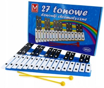 Хроматические тарелки-колокольчики, 27 тонов. Инструмент для детей, польский продукт.