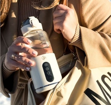 My Baby Bottle BEZPRZEWODOWY PRZENOŚNY PODGRZEWACZ,USB,LCD,SZKŁO, NIEBIESKI