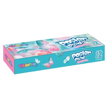 Farby plakatowe 12 kolorów 20 ml Colorino Dreams