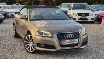 Audi A3 8P Cabriolet 1.8 TFSI 160KM 2009 Audi A3 Cabrio 1.8 Turbo 160ps 142tys km piekna Zadbana Polecam Efektowna!