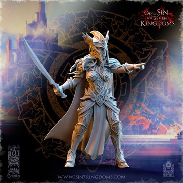 Silvermoor Elves Command Group - The Beholder Miniatures - Behelit Print