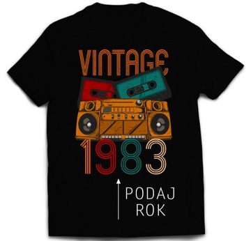KOSZULKA PREZENT VINTAGE KASECIAK BOOMBOX 1983 XXL