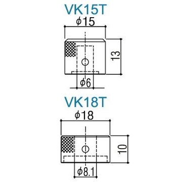 Ручка GOTOH VK15T/18T двойная металлическая (BK)