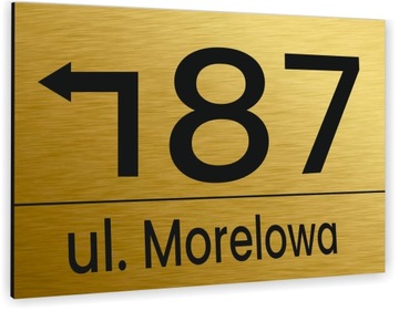 Tabliczka ADRESOWA NA DOM NUMER DOMU ZE STRZAŁKĄ
