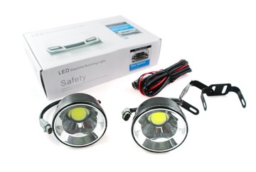 Круглые СВЕТОДИОДНЫЕ ДНЕВНЫЕ ХОДОВЫЕ ФОНАРИ DAYTIME COB