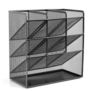 МЕТАЛЛИЧЕСКИЙ НАСТОЛЬНЫЙ ОРГАНАЙЗЕР ДЛЯ ДОКУМЕНТОВ, ПОДХОДЯЩИЙ ДЛЯ ОФИСА 43*27*16 СМ