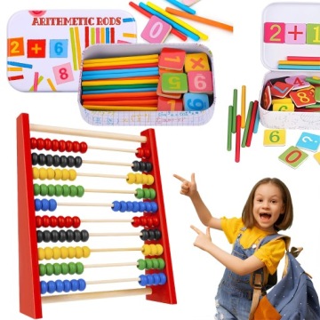 ОБРАЗОВАТЕЛЬНЫЙ НАБОР Деревянные счетные палочки металлическая жестянка