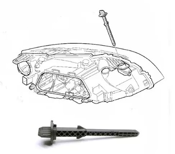 ŚLEDŹ UCHWYT/MOCOWANIE LAMPY V40, V40XC 2013- ZEWN