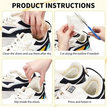 PIANKOWE WKŁADKI DO ZA DUŻYCH BUTÓW ZAPIĘTKI WKLEJANE 10 mm BEŻOWE