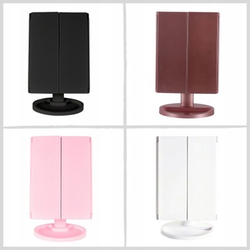 Зеркало для макияжа со светодиодной подсветкой, косметическое стоячее, 3Х УВЕЛИЧЕНИЕ!