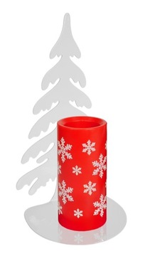 CHOINKA z metalu OZDOBA ŚWIĄTECZNA dekoracja 30cm biała